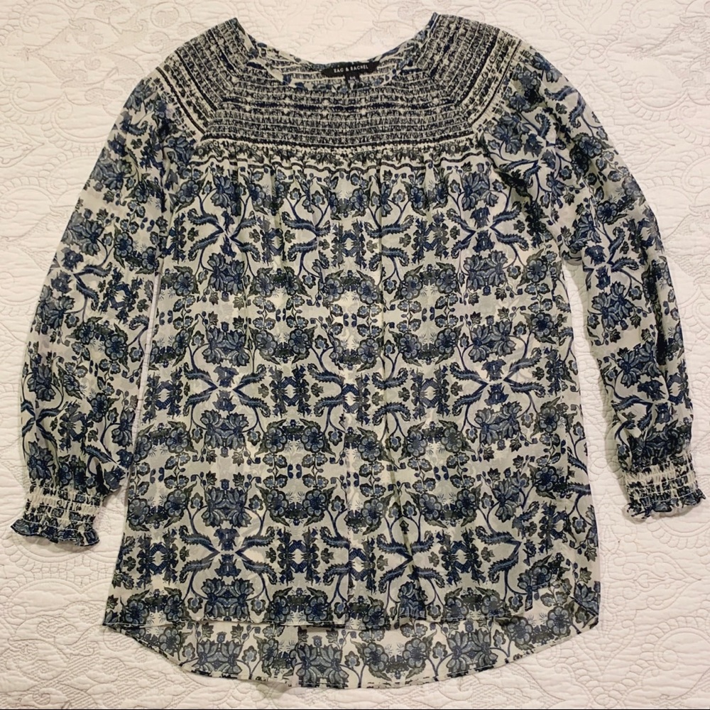 ZAC AND RACHEL || Blue floral print blouse